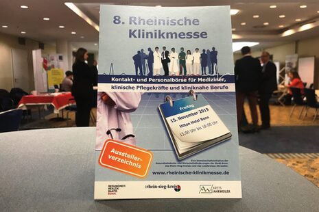 Αφίσα για την όγδοη Rheinische Klinikmesse από το 2019